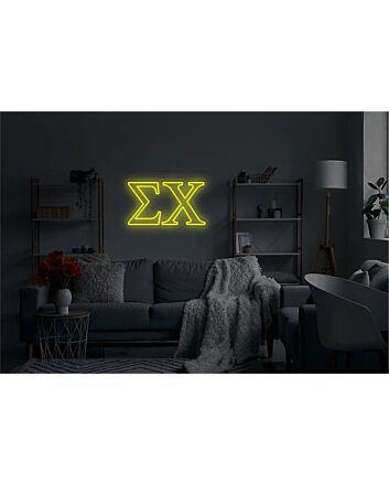 Sigma Chi (ΣΧ) LED Neon Light for Game Room, Dorm &amp; Fraternity House