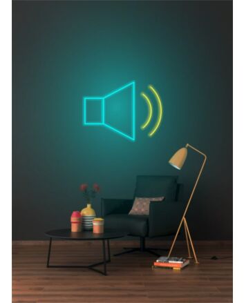 Brighten Your Space: Speaker On LED Neon Sign Perfect for Bars, Home Entertainment, and DJ Booths