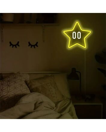 Brighten Up Your Space - Star Pentagram LED Neon Sign Ideal for Home Decor, Bars, and Celebratory Events