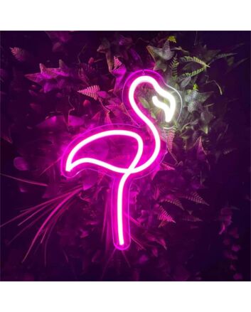 Brighten Up Your Bar, Wedding, or Home with the Vibrant Stock Flamingo LED Neon Sign.