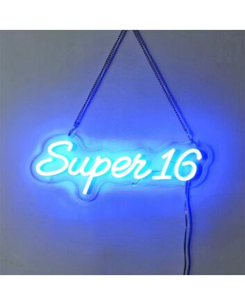 Celebrate in Style: Super 16 Number Personalized LED Neon Birthday Sign Perfect for Home Decor, Office Celebrations, and Memorable Birthday Parties.
