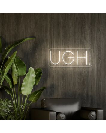Ugh LED Neon Sign Sketch and Etch Us: Perfect for Bars, Home Accents, and Wedding Ambiance.