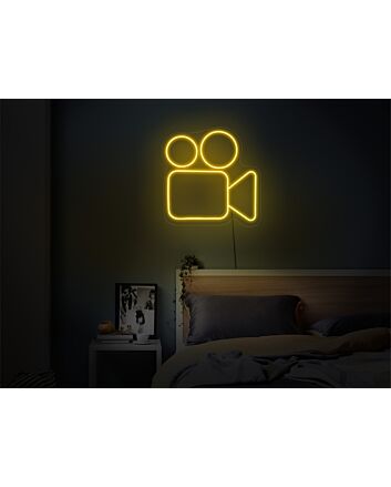 Capture the perfect ambiance in your bar, studio, or home cinema with the Video Camera LED Neon Sign.