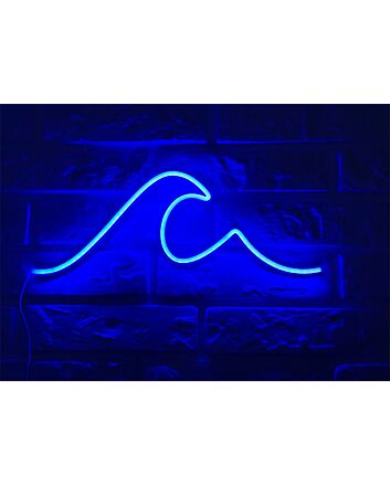 Brighten Your Space: Wave LED Neon Sign Sea LED Neon Sign for Home, Office, Bar, and Wedding Ambiance.