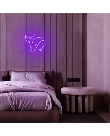 Add a Splash of Oceanic Charm to Your Home, Bar, or Party with Whale LED Neon Sign Mini LED Neon Sign.