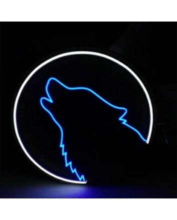 Light Up Your Nights with Wolf On The Moon LED Neon Sign, Perfect for Bars, Bedrooms, and Themed Events.