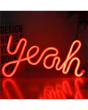 Elevate Your Living Room, Bar or Event Ambiance with the Versatile Yeah LED Neon Sign.