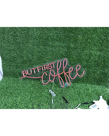 Enhance your cafe or kitchen ambiance with the vibrant But First Coffee In Red LED Neon Sign, perfect for coffee lovers and late-night gatherings.