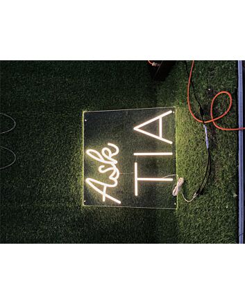 Brighten Up Your Space: Custom Ask Tia LED Neon Sign for Bars, Weddings, and Home Decor
