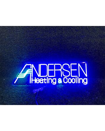Brighten Your Office, Storefront, or Man Cave with Custom Business Sign Andersen Heating And Cooling LED Neon Sign