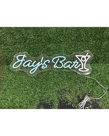 Brighten Up Your Space: Perfect for Home Bars, Trendy Offices, and Chic Weddings with Jays Bar Cocktail Custom LED Neon Sign.