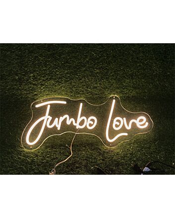 Brighten Up Your Wedding, Anniversary, or Romantic Evenings with the Jumbo Love Custom LED Neon Sign.