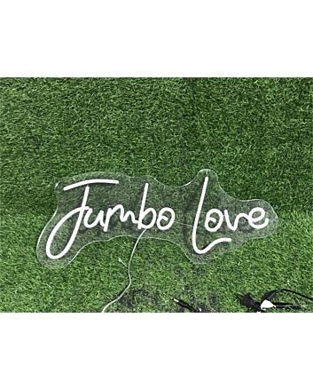 Brighten Up Your Wedding, Anniversary, or Romantic Evenings with the Jumbo Love Custom LED Neon Sign.