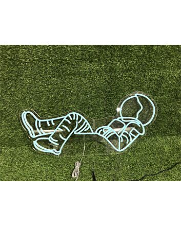 Elevate your space ambiance: Perfect for Home Decor, Office Inspiration, or Bar Enhancements with the Lying Astronaut LED Neon Sign.
