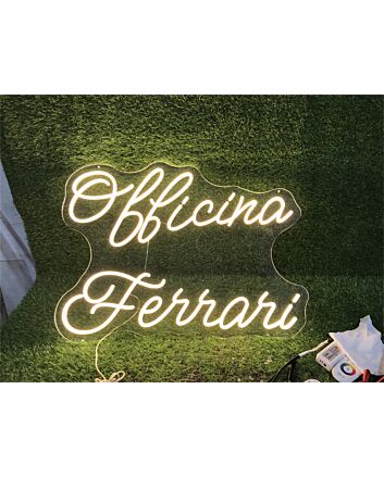 Enhance Your Home, Office, or Bar Ambiance with Officina Ferrari Custom LED Neon Sign.
