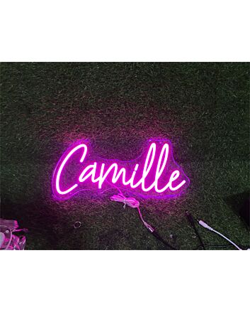 Add a Radiant Touch to Your Home, Office, and Special Events with Personalize Custom Camille LED Neon Sign.