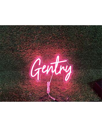 Brighten Up Your Special Moments: Personalize Custom Gentry LED Neon Sign for Weddings, Birthdays, and Home Ambiance.