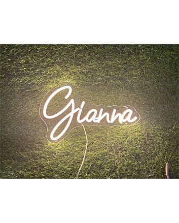 Elevate Your Space: Personalize Custom Gianna LED Neon Sign for Home, Office, Weddings, and Vibrant Party Atmospheres.