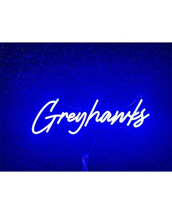 Brighten Up Your Space: Personalize Custom Greyhanks LED Neon Sign for Home, Office, Bars, and Weddings.