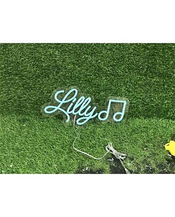 Elevate Your Space: Personalize Custom Lilly With Note LED Neon Sign for Home Decor, Weddings, and Bars