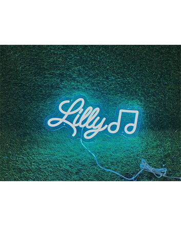Elevate Your Space: Personalize Custom Lilly With Note LED Neon Sign for Home Decor, Weddings, and Bars