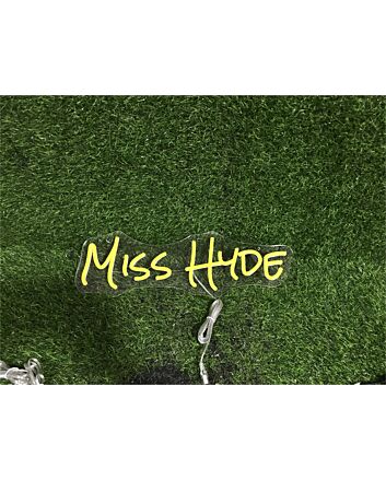 Enhance Your Space: Personalize Custom Miss Hyde LED Neon Sign for Home, Office, Bars, and Romantic Weddings.