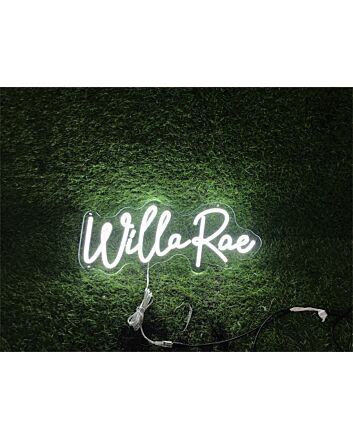Brighten Up Your Space: Personalize Custom Willarae LED Neon Sign for Home, Office, and Celebratory Events.