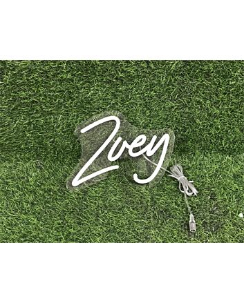 Elevate Your Space: Personalize Custom Zoey LED Neon Sign for Home, Office, Bars, and Memorable Weddings.