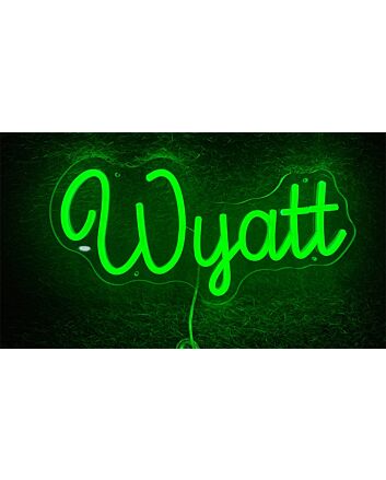 Bring a Personal Touch to Weddings, Bars, and Home Decor with the Personalize Wyatt LED Neon Sign.