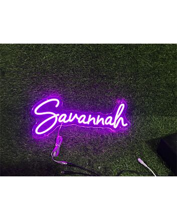 Brighten Up Your Space: Savannah Custom LED Neon Sign for Weddings, Parties, and Chic Home Decor