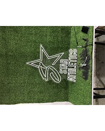 Brighten Up Your Sports Bar, Gym or Game Room with the Star Athletics Logo Custom LED Neon Sign.