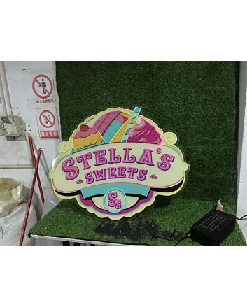 Brighten Up Your Cake Shop, Wedding, or Birthday Bash with Stella&#039;s Sweets Cake Shop UV Custom LED Neon Sign