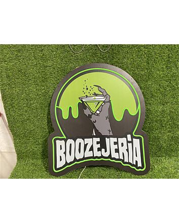 Light Up Your Nights: From Chic Home Bars to Vibrant Parties with the Uv Custom Bar Sign Boozejeria LED Neon Sign.