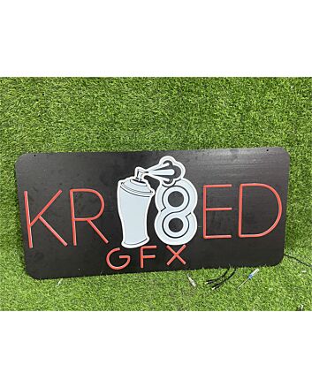 Make your bar, office, or store glow vibrantly with the Uv Sign Kred Gfx LED Neon Sign.