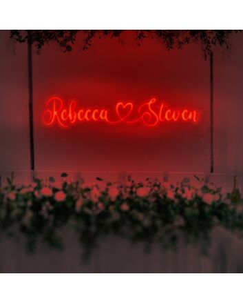 Customized Name Romantic Backsplash Neon Sign