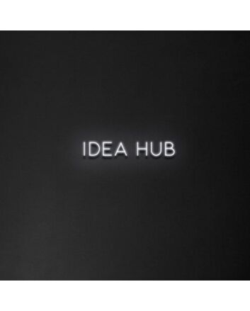 &#39;Idea Hub&#39; neon sign