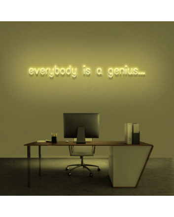 &#39;Everyone is a genius...&#39; Neon Sign