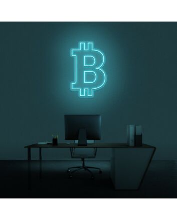 Bitcoin Logo Neon Sign