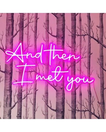 &#39;And Then I Met You&#39; Neon Sign