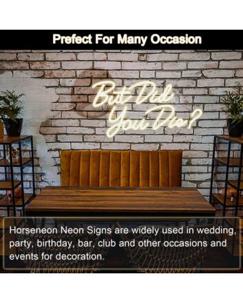 Brighten Up Your Home, Office, or Party Ambiance with the Playful &quot;But Did You Die&quot; Warm White Neon Sign.