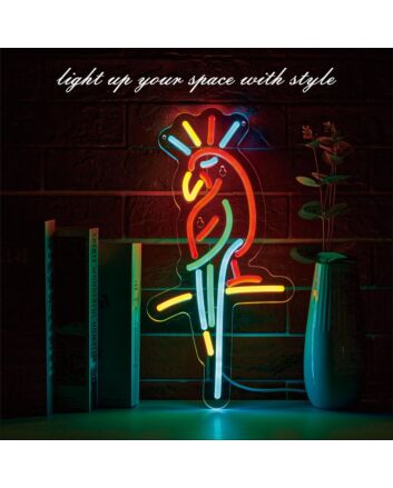 Brighten Your Farmhouse Kitchen or Country-Themed Bar with the Colorful Rooster Shape Neon Sign