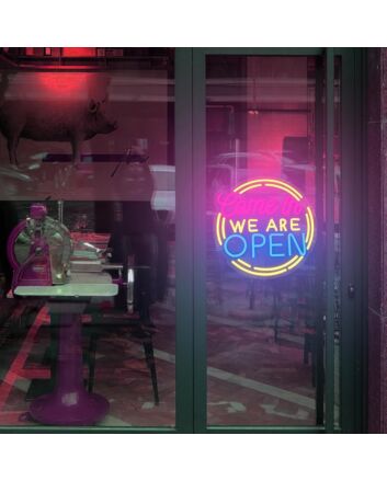 Welcome guests and elevate your business ambiance with the Come In We Are Open Neon Sign, perfect for bars, cafes, and retail stores.