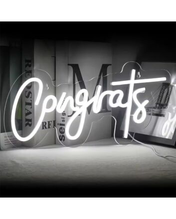 Celebrate life&#039;s milestones in style with the Congrats Neon Sign, perfect for weddings, graduations, and anniversary parties.