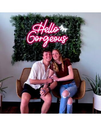 Brighten Your Bedroom, Office, or Party Ambiance with the Deep Pink Hello Gorgeous Neon Sign