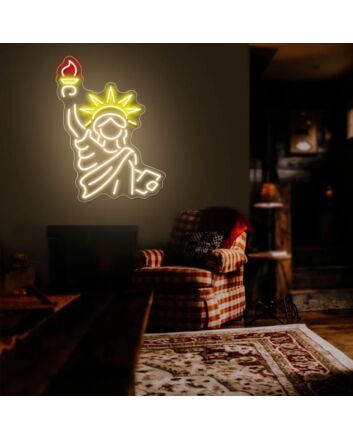Brighten Up Your Home, Office or Bar with the Statue Of Liberty Neon Sign Iconic American Glow.
