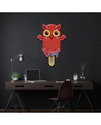 Add a Cool Vibe to Your Home, Bar, or Party Decor with the Vampire Ice Cream UV Light Neon Artwork - Chill in Style.