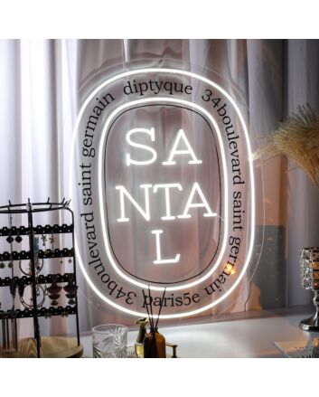 Brighten Your Space: 34 Boulevard Saint Germain Personalized Neon Sign, Perfect for Weddings, Bars, and Office Decor.