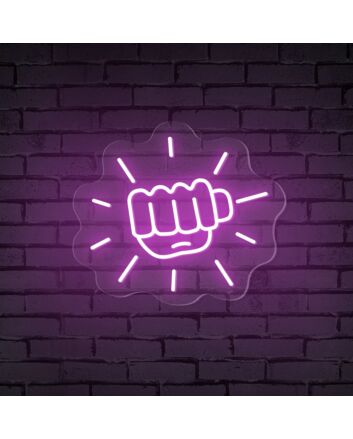 Brighten Up Your Gym, Office, and Game Nights with the Fist Sparkle Gym Neon Sign.