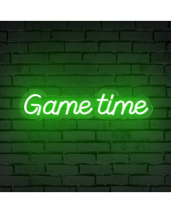 Elevate Your Gaming Room and Bar Atmosphere with Game Time Words Neon Sign For Gamers.