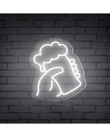 Brighten Up Your Bar, Store, or Man Cave with the Handheld Beer Glass Neon Bar Sign.